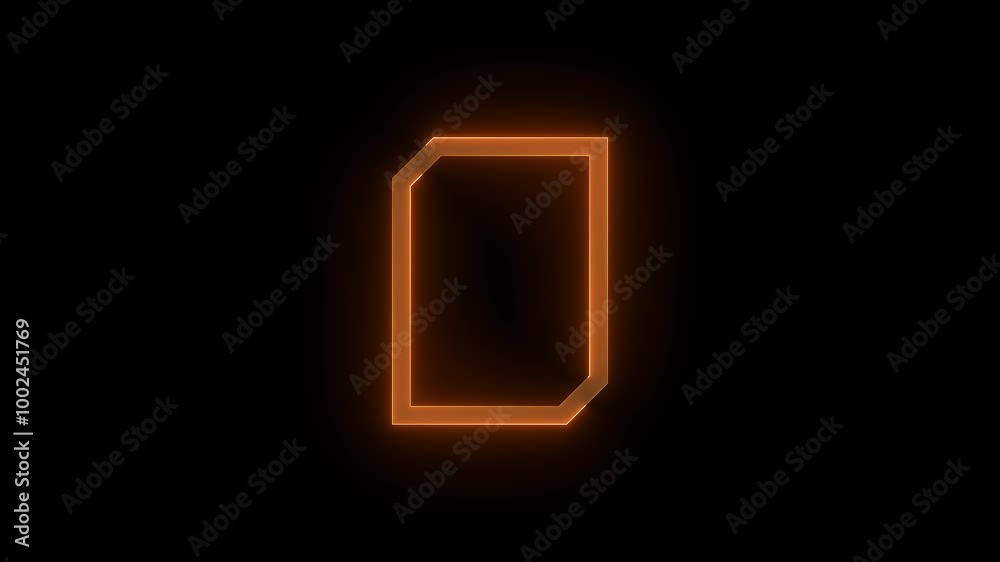 Document icon glowing neon animation Document icon glowing neon animation