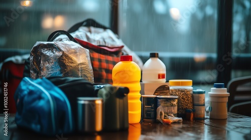 Emergency kit recommendations for hurricane preparedness: essential items for families to include food, water, medications, and supplies to ensure safety during storms and power outages