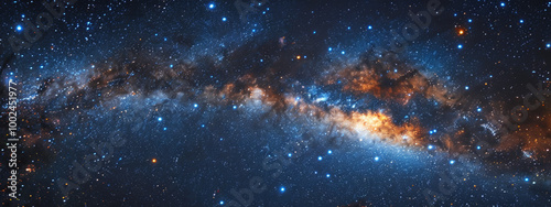 View of galaxies and the universe, revealing the infinite wonders glowing stars