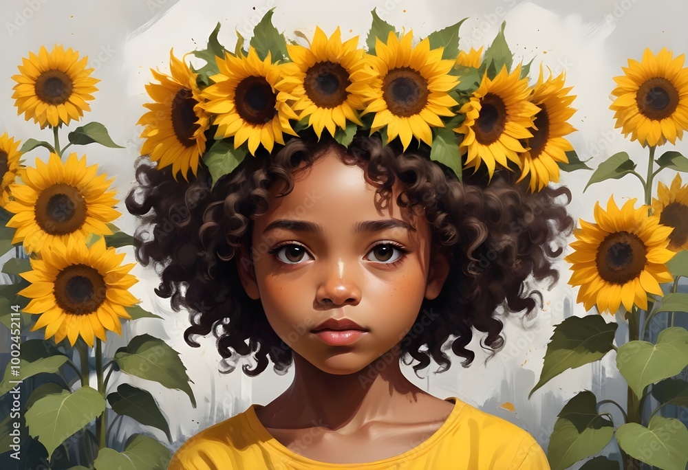 Girl with flowers Girl with flowers