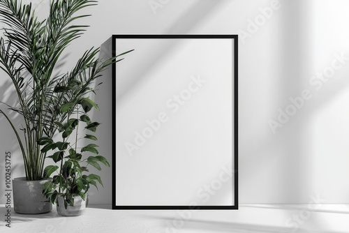 Wallpaper Mural A3 Poster Mockup on White Background created with Generative AI Torontodigital.ca