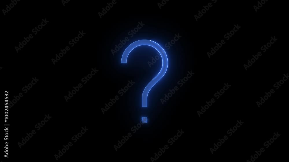 Help stroke icon glowing neon yellow color animation Help stroke icon glowing neon yellow color animation