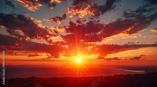 Stunning HD Sunset Landscape Background – Perfect for Desktop and Nature Wallpapers