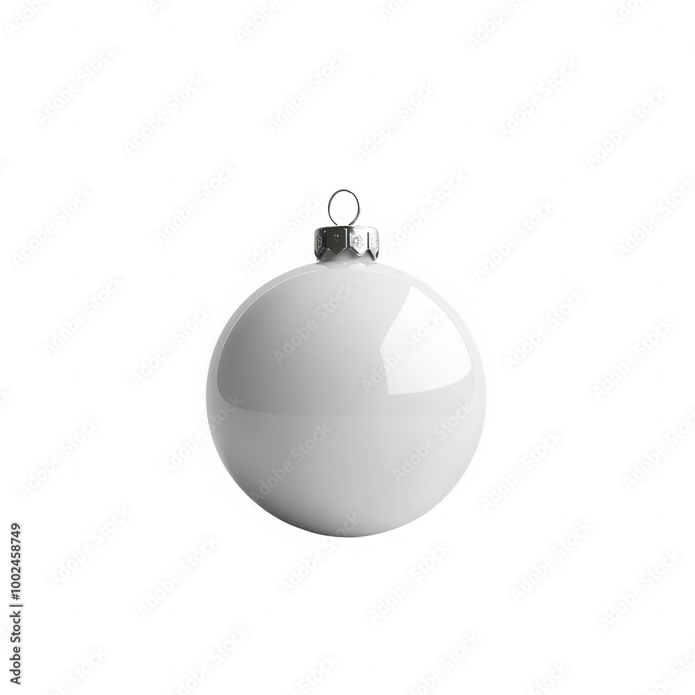 A white ornament with a silver chain hanging from it A white ornament with a silver chain hanging from it