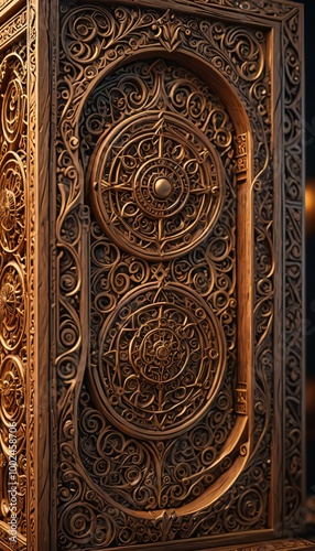 Stunning wooden carving background