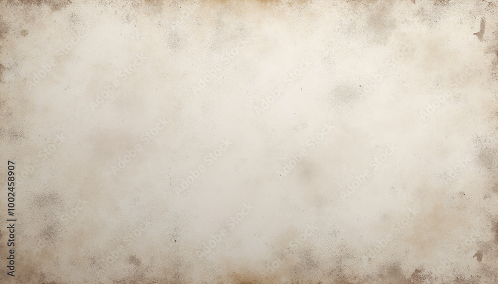 Obraz premium Weathered beige paper texture with stains representing vintage aesthetics with copy space