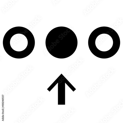 Selection, choice icon. Depicting the concept of decision and preference. Minimal design