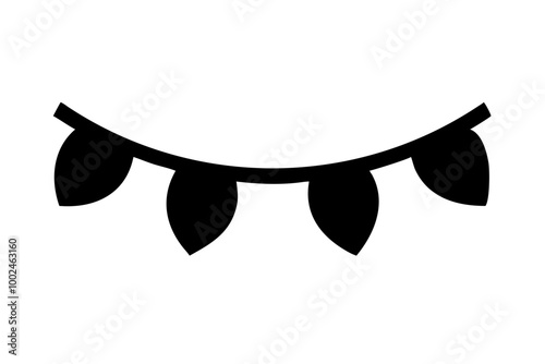 Minimalist Garland Vector Illustration for Elegant Home Decor
