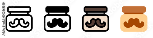 Editable mustache cream vector icon. Barbershop, lifestyle, grooming. Part of a big icon set family. Perfect for web and app interfaces, presentations, infographics, etc