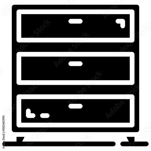 drawers glyph vector icon