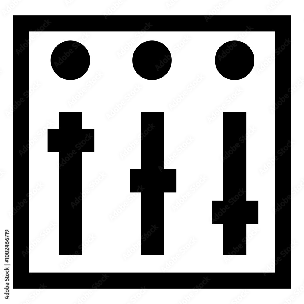 Fototapeta premium Audio mixer icon - Outline style