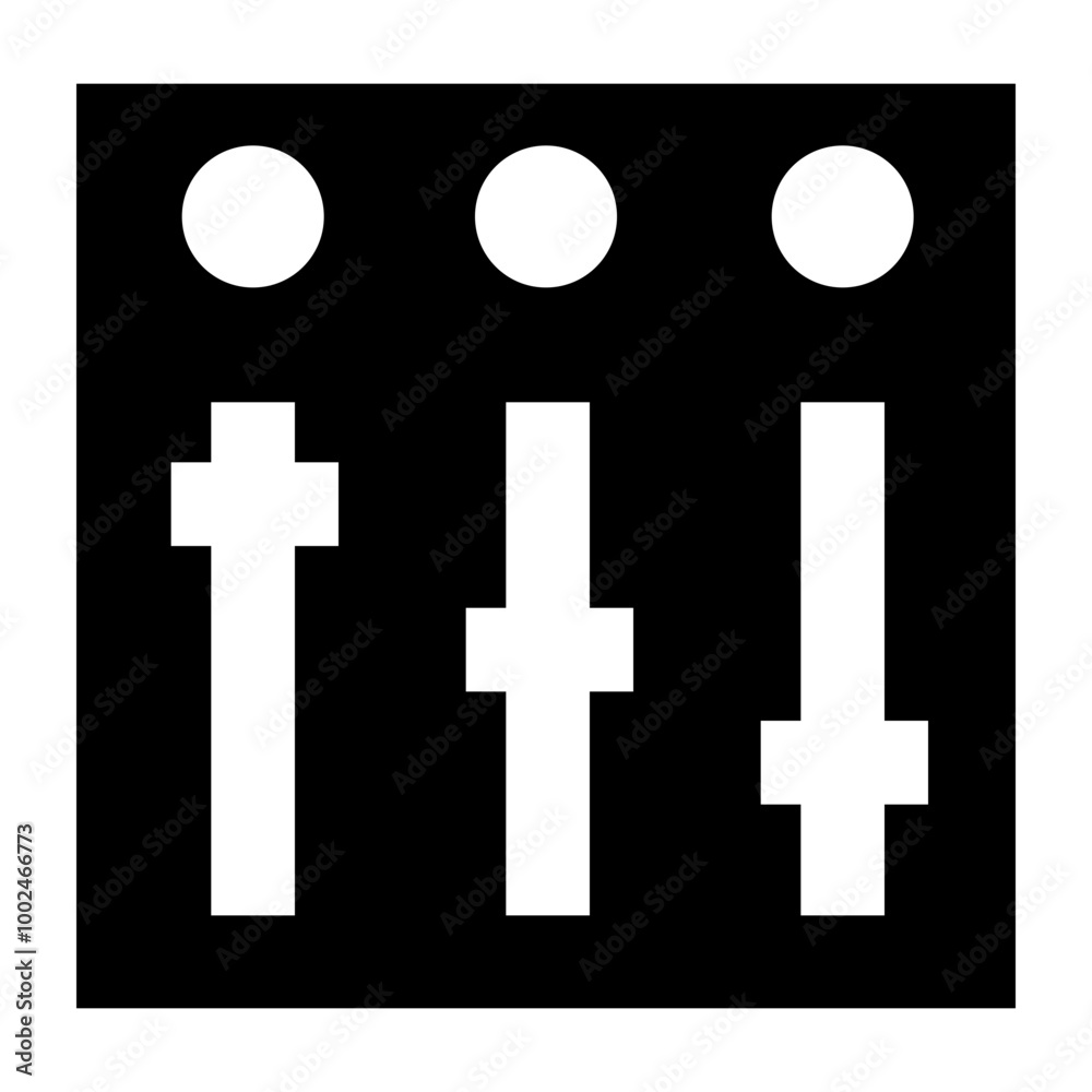 Fototapeta premium Audio mixer icon - Solid icon