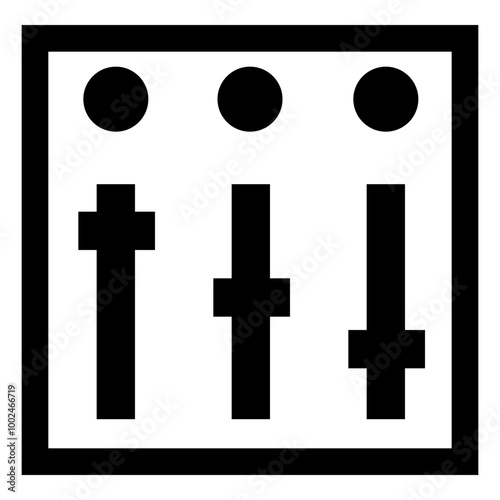 Audio mixer icon - Outline style