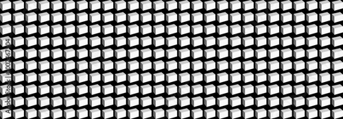 Abstract, Geometric, Lines, pattern, circle, square, Illustration, vector, alternating overlapping, symmetrical, orderly arrangement background, black and white, banner, website, template, dark.