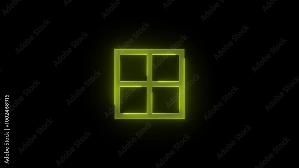View all icon glowing neon yellow color animation View all icon glowing neon yellow color animation