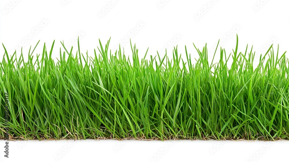 A long green grassy field with no other objects in the image A long green grassy field with no other objects in the image