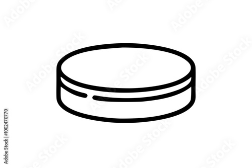 Modern Air Hockey Puck Icon in Vector Format Perfect for Digital Art
