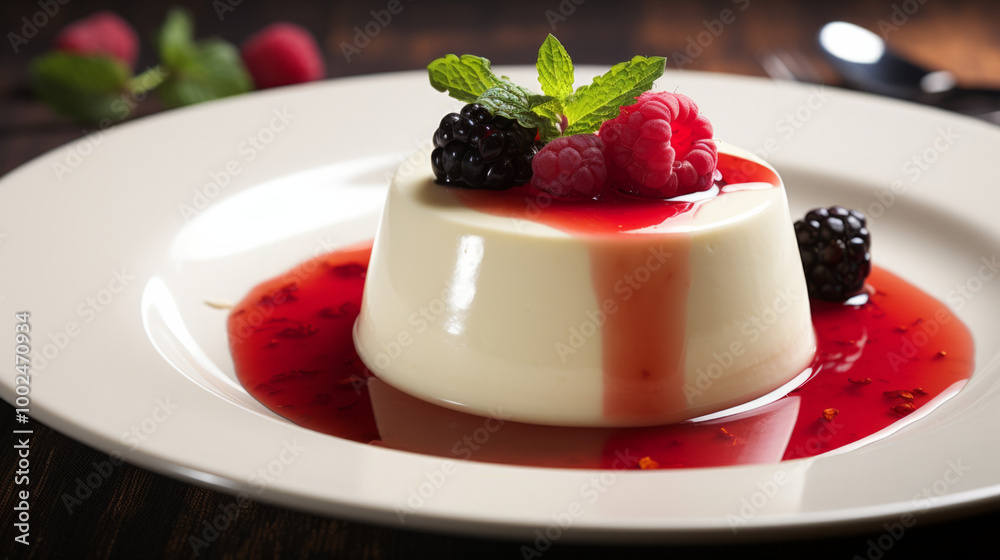 Classic panna cotta dessert Classic panna cotta dessert