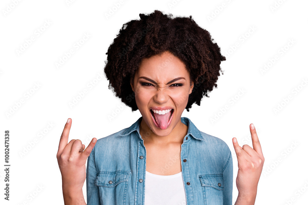 Close up photo of childish playful teen teenager millennial make faces enjoy free time holidays spring scream shout yell cool dressed jeans stylish trendy beautiful isolated grey background Close up photo of childish playful teen teenager millennial make faces enjoy free time holidays spring scream shout yell cool dressed jeans stylish trendy beautiful isolated grey background
