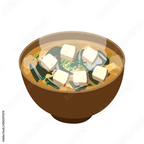 味噌汁　湯気あり　