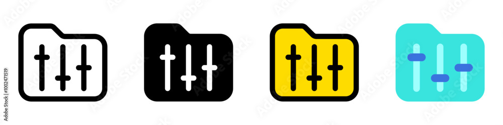 Editable folder configuration vector icon. SEO, marketing, business. Part of a big icon set family. Perfect for web and app interfaces, presentations, infographics, etc Editable folder configuration vector icon. SEO, marketing, business. Part of a big icon set family. Perfect for web and app interfaces, presentations, infographics, etc