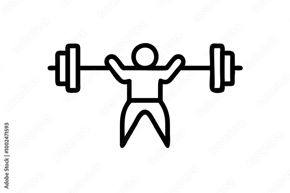 Powerful Airborne Weightlifting Icon Featuring Dynamic Vector Illustration
Powerful Airborne Weightlifting Icon Featuring Dynamic Vector Illustration