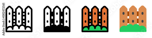 Editable fences vector icon. Gardening, landscaping, horticulture, building. Part of a big icon set family. Perfect for web and app interfaces, presentations, infographics, etc