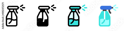 Editable water sprayer, spray bottle vector icon. Gardening, lanscaping, hygiene. Part of a big icon set family. Perfect for web and app interfaces, presentations, infographics, etc