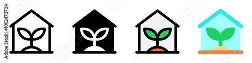 Editable greenhouse vector icon. Gardening, plant, building. Part of a big icon set family. Perfect for web and app interfaces, presentations, infographics, etc
