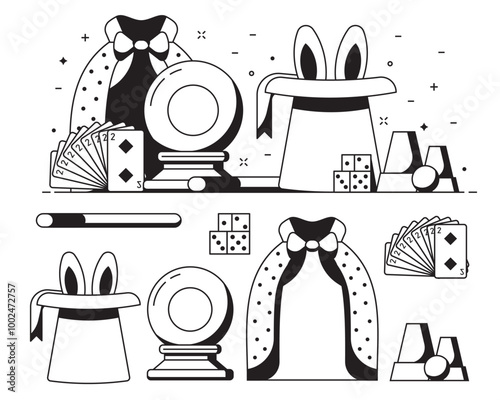 Magic or Illusionist Performance Equipment Scene