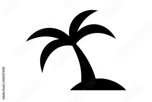 Vibrant Palm Tree Vector Art for Summertime and Island Vibes
