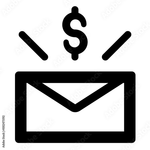 Payslip icon - Outline style 