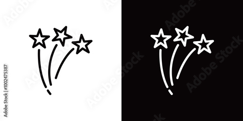 星のシンプルなラインアイコン