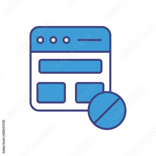 Content Block vector icon stock illustration