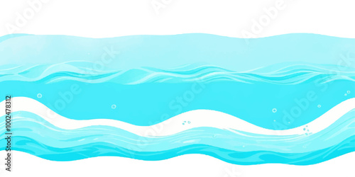 Transparent abstract soft blue and green abstract water color ocean wave texture background. Banner Graphic Resource as background for ocean wave and water wave abstract graphics