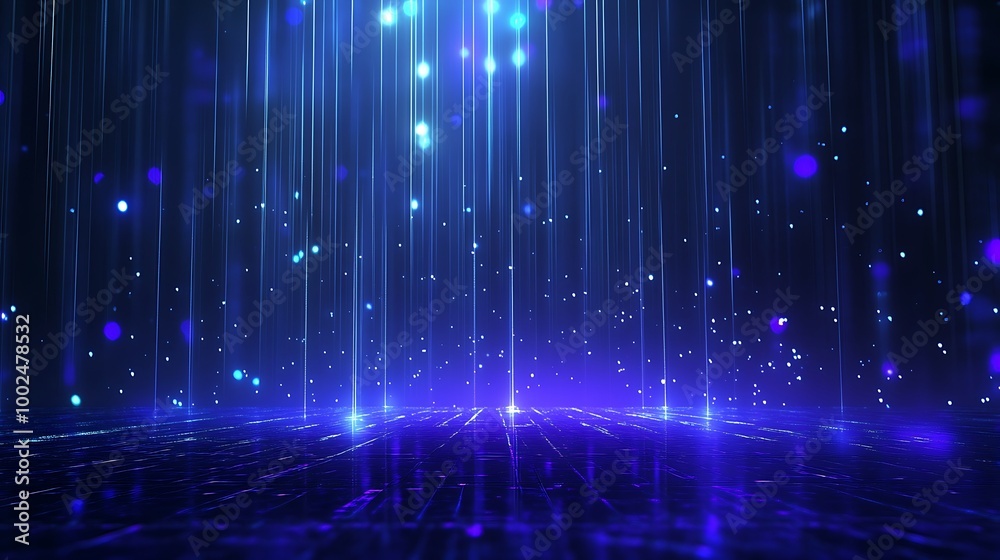 Abstract blue light rays with sparkling particles on a dark background, perfect for digital designs and artistic projects. Abstract blue light rays with sparkling particles on a dark background, perfect for digital designs and artistic projects.