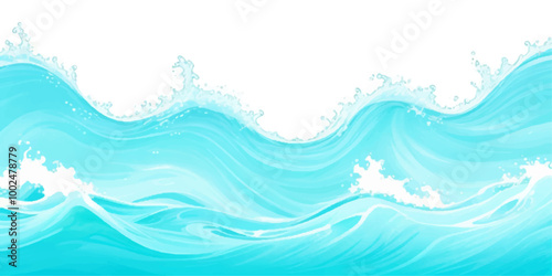 Transparent abstract soft blue and green abstract water color ocean wave texture background. Banner Graphic Resource as background for ocean wave and water wave abstract graphics