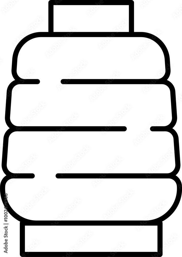 Rounded Editable stroke Electric Heater Icon Rounded Editable stroke Electric Heater Icon