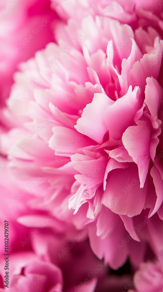 Close-up of vibrant pink peony petals Close-up of vibrant pink peony petals