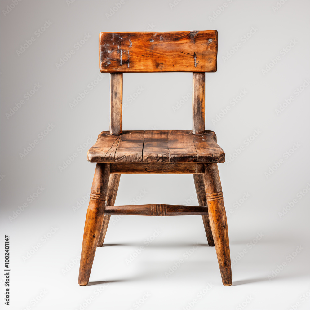 Rustic Wooden Chair with Distressed Finish Rustic Wooden Chair with Distressed Finish