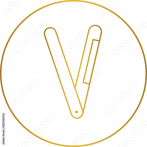 Linear icons for beauty services gold highlights, makeup, skincare, haircare, and wellness. Beauty salons     
