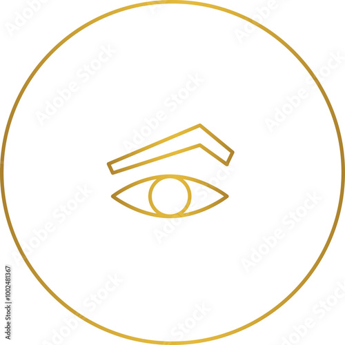 Linear icons for beauty services gold highlights, makeup, skincare, haircare, and wellness. Beauty salons     