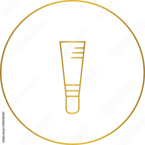 Linear icons for beauty services gold highlights, makeup, skincare, haircare, and wellness. Beauty salons     