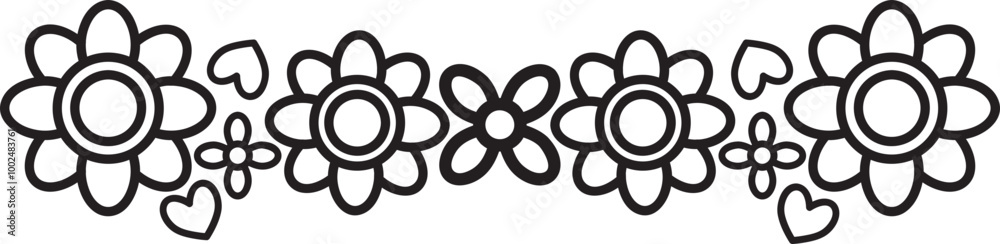 Obraz premium petal doodle illustration