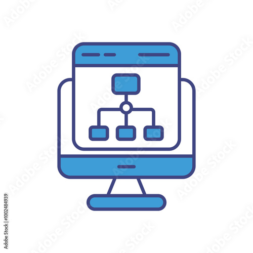 Sitemap vector icon stock illustration