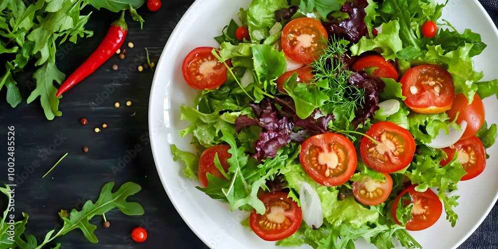 salad with tomatoes, ai generated. salad with tomatoes, ai generated.