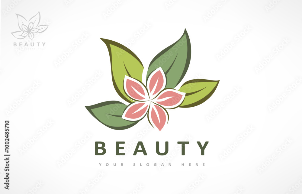 Spa salon logo vector. Flower and leaves design Spa salon logo vector. Flower and leaves design