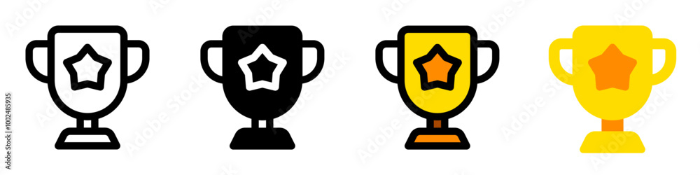 Editable winning trophy vector icon. Video game, game elements. Part of a big icon set family. Perfect for web and app interfaces, presentations, infographics, etc Editable winning trophy vector icon. Video game, game elements. Part of a big icon set family. Perfect for web and app interfaces, presentations, infographics, etc
