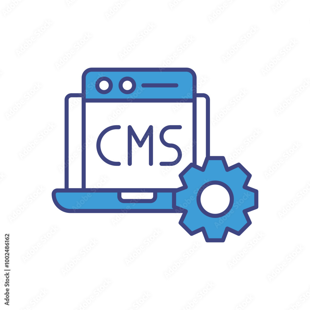 CMS vector icon stock illustration CMS vector icon stock illustration