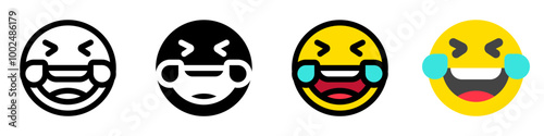 Editable laughing-out-loud expression emoticon vector icon. Part of a big icon set family. Part of a big icon set family. Perfect for web and app interfaces, presentations, infographics, etc